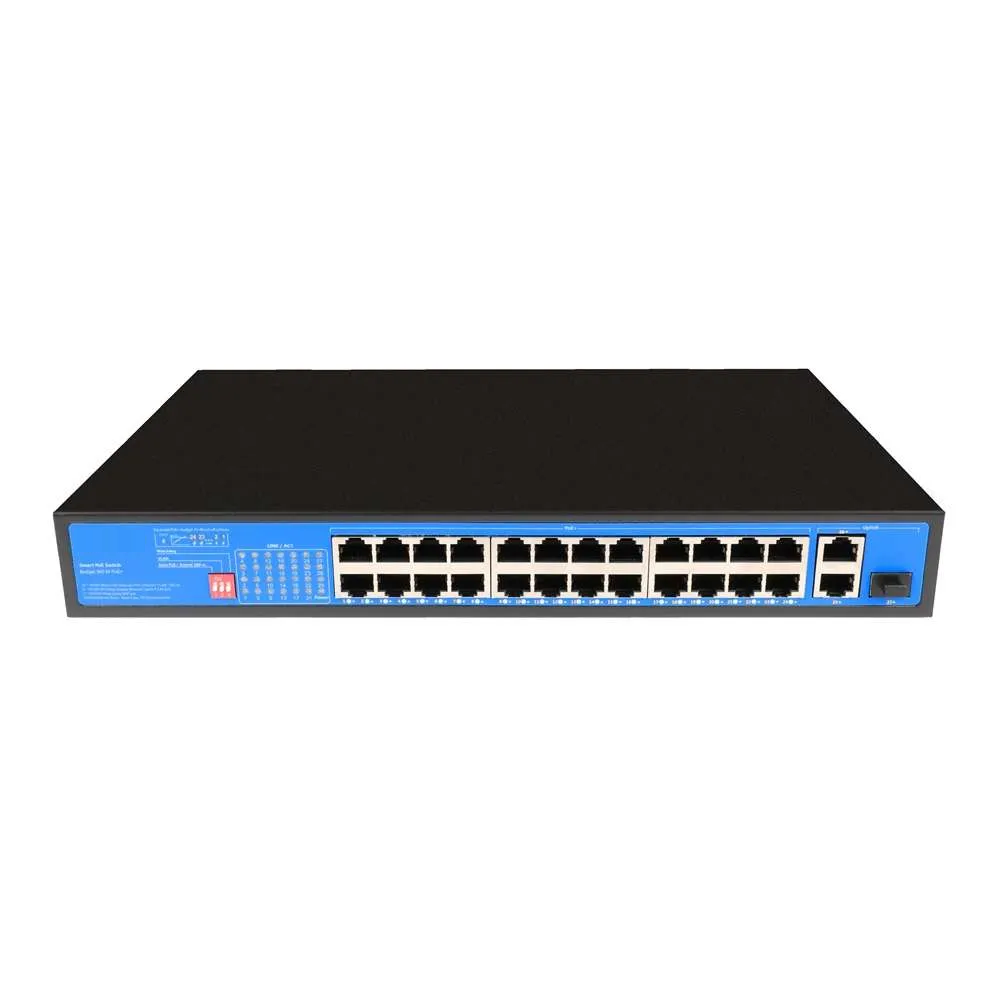 Good Quality 27 Ports Gigabit Uplink PoE Fiber Switch